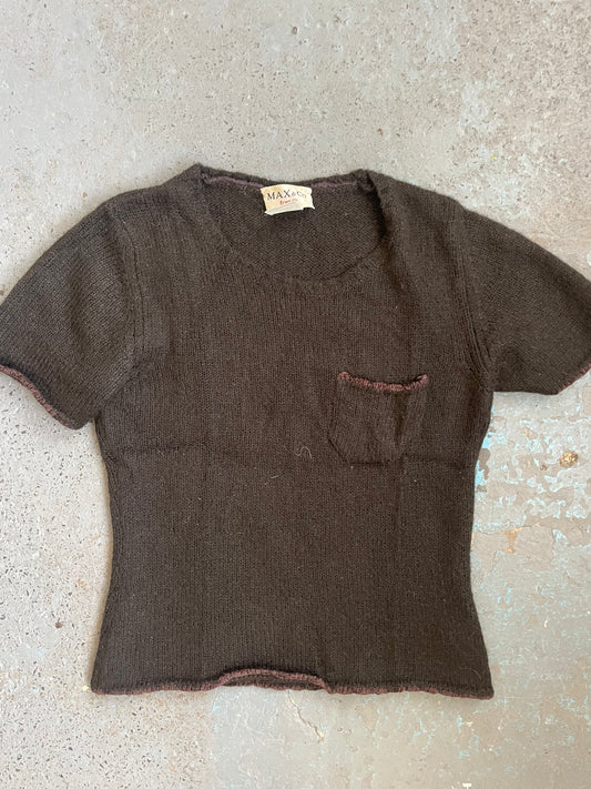 Brown Knitted Tee