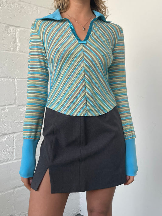 Bright Blue Chevron Shirt