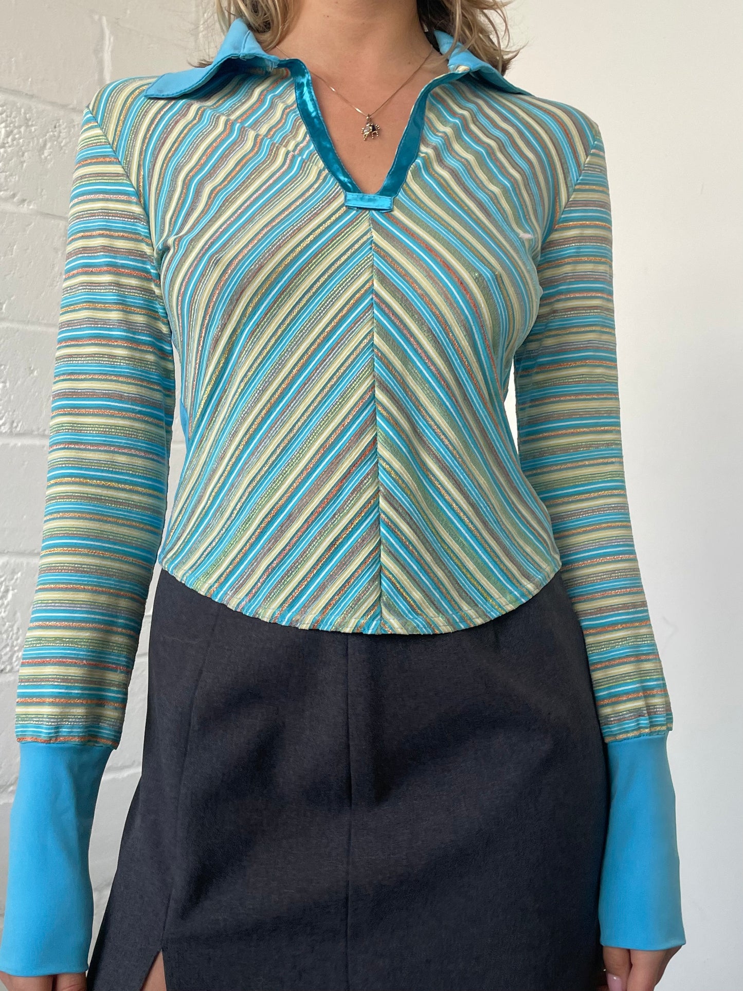 Bright Blue Chevron Shirt