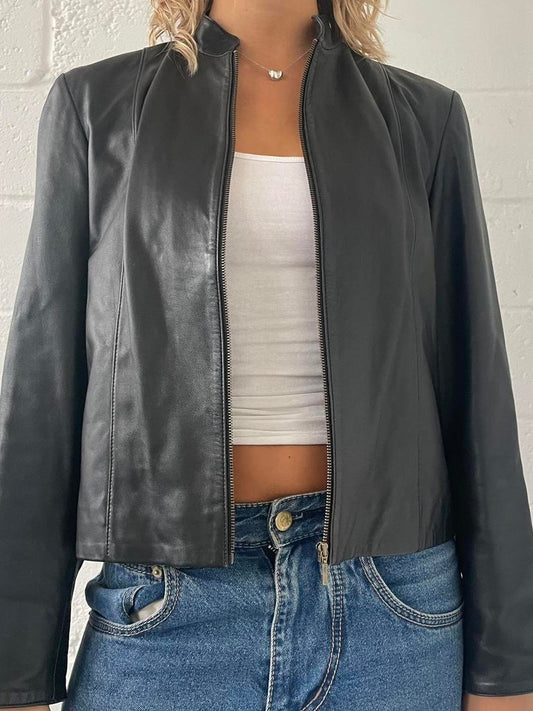 Vintage Black Leather Jacket