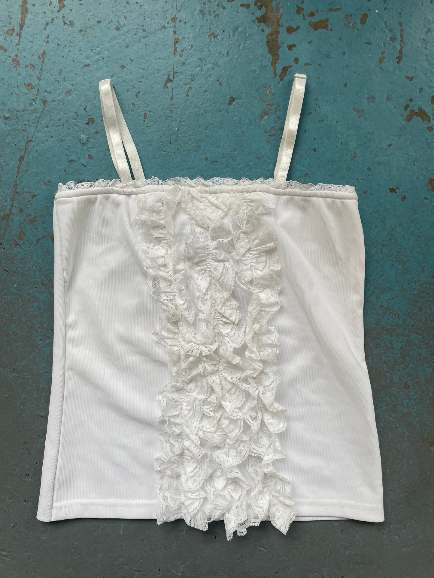 White Ruffle Cami - Small