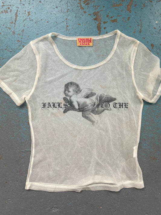 Cupid Mesh Baby Tee - Small