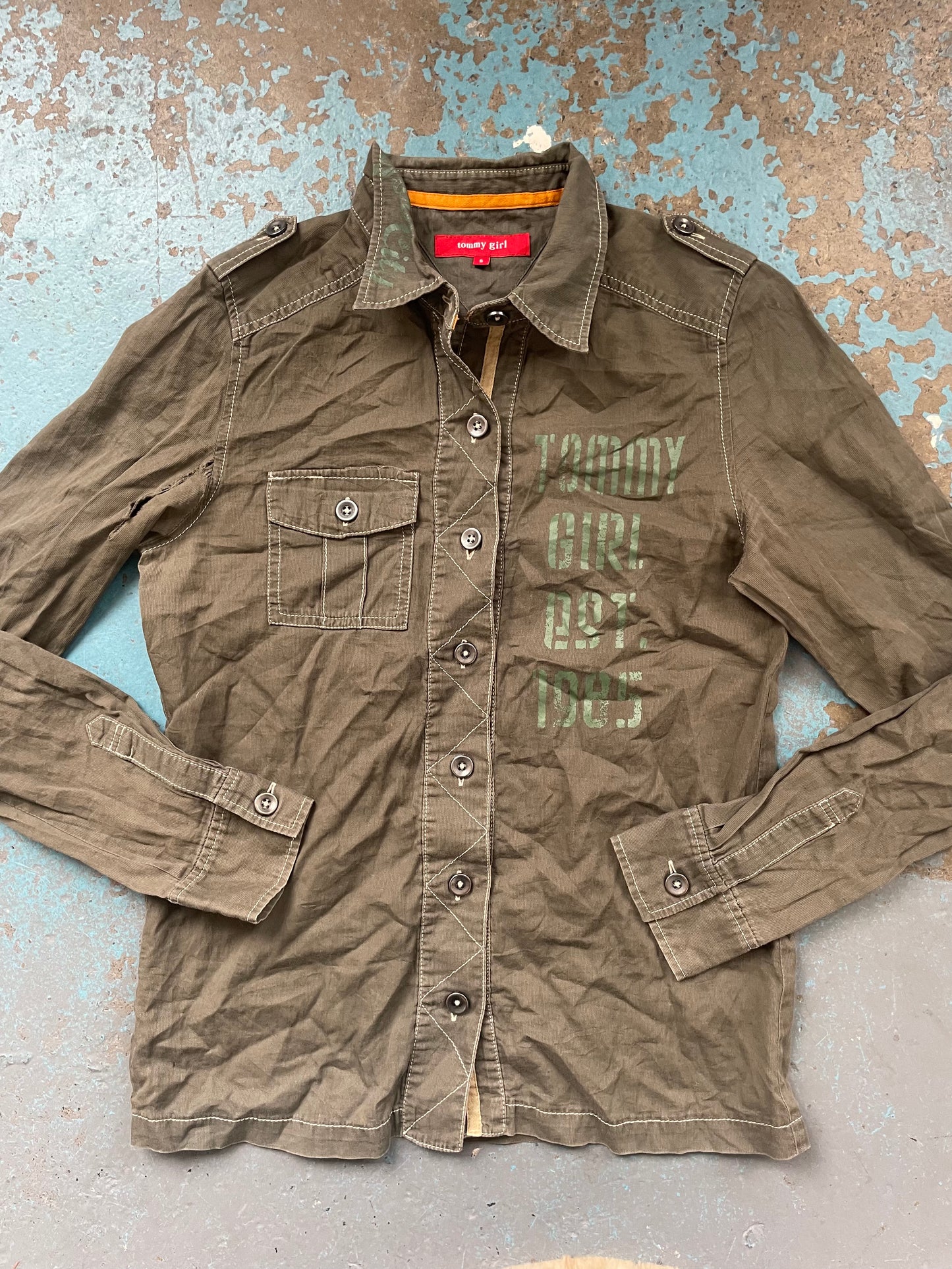 Tommy Hilfiger Khaki Shirt - Small