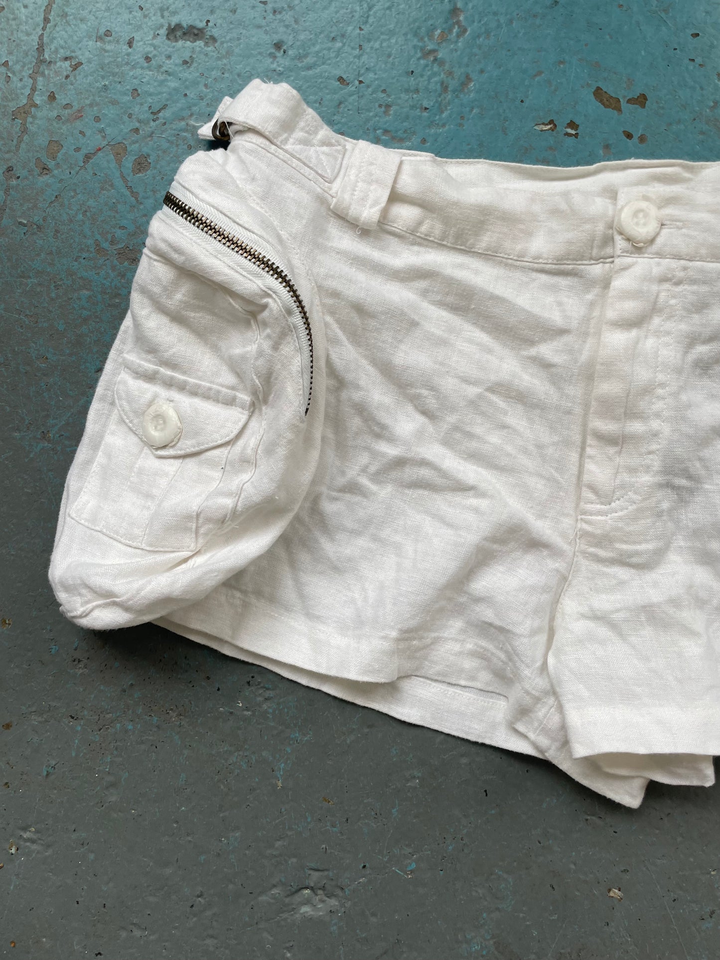 White Cargo Hotpants - UK 10