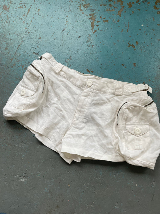 White Cargo Hotpants - UK 10