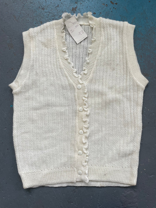 Cream Knitted Vest - Medium