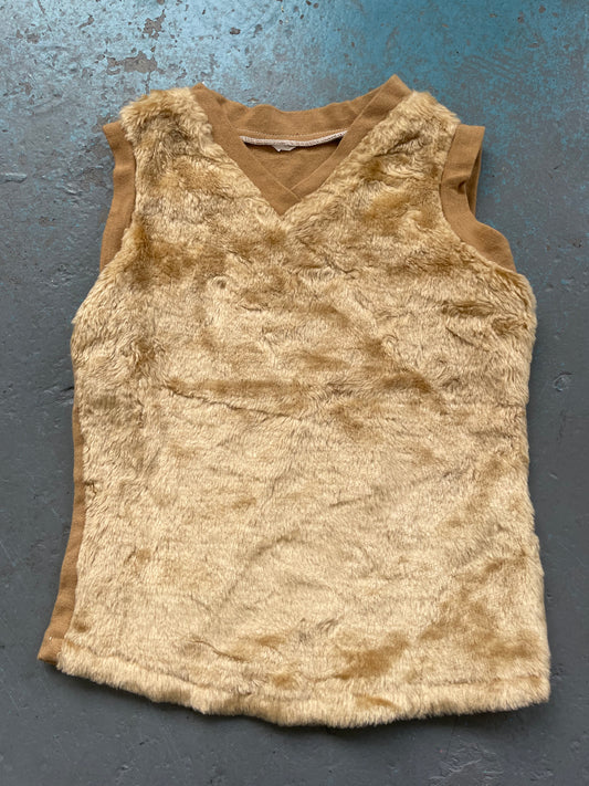 Faux Fur Sweater Vest - XS/S