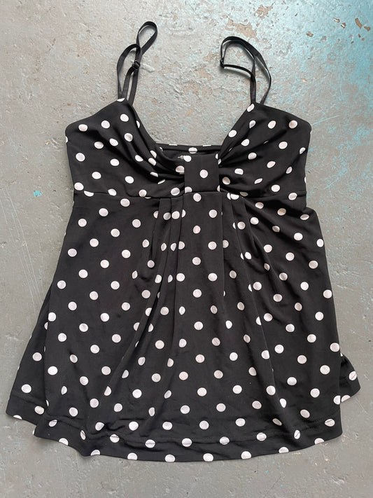 Black Polka Dot Vest - S