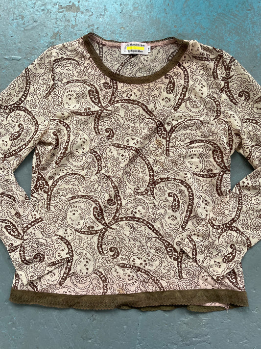 Mesh Paisley Long Sleeve