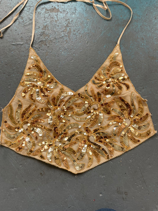 Gold Sequin Halter