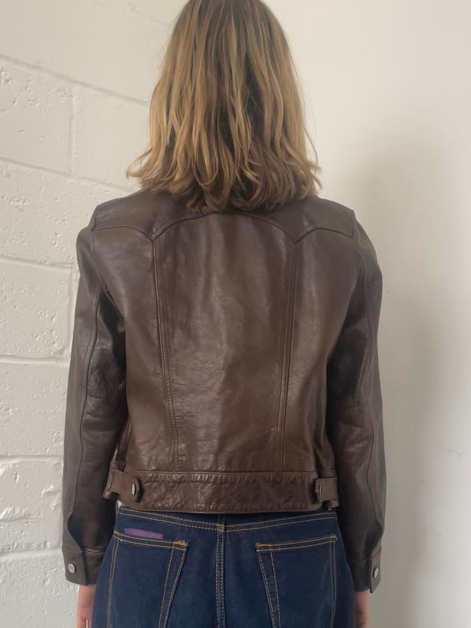 Vintage Brown Gap Leather Jacket