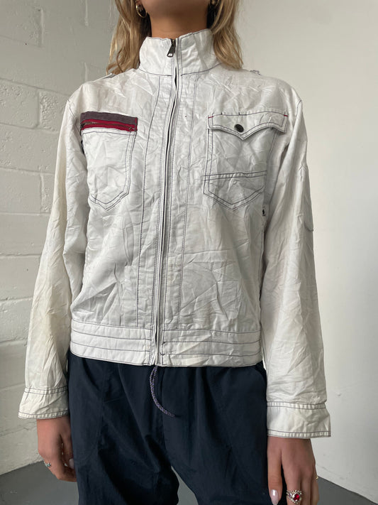 White Motocycle Jacket