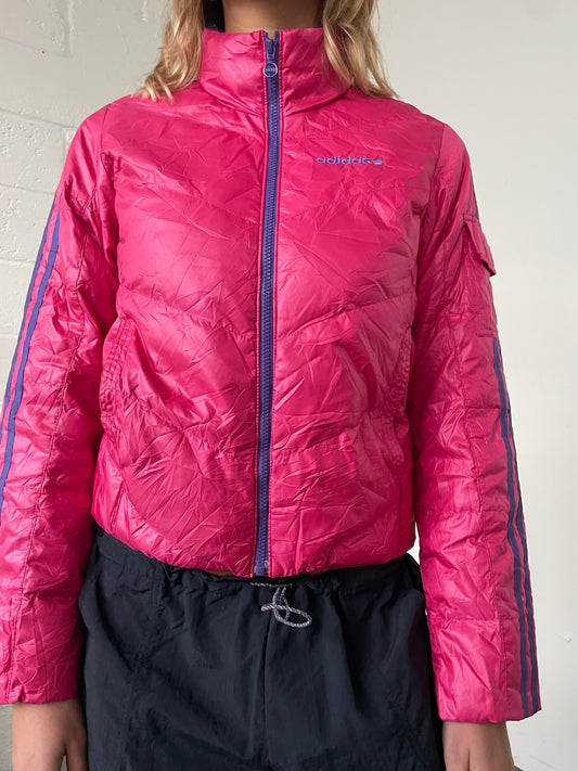 Bright Pink Adidas Zip Up Jacket