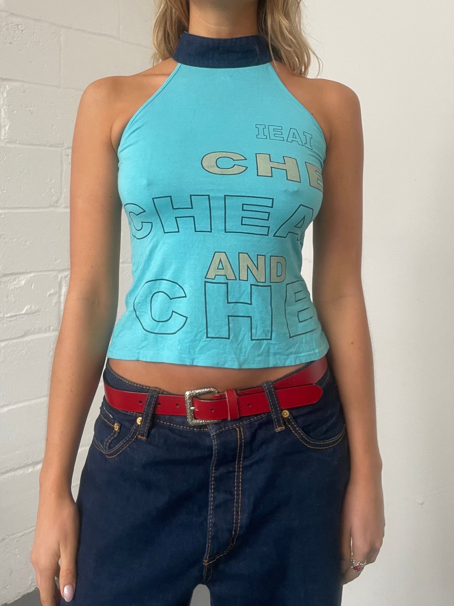 Bright Blue Halterneck Top