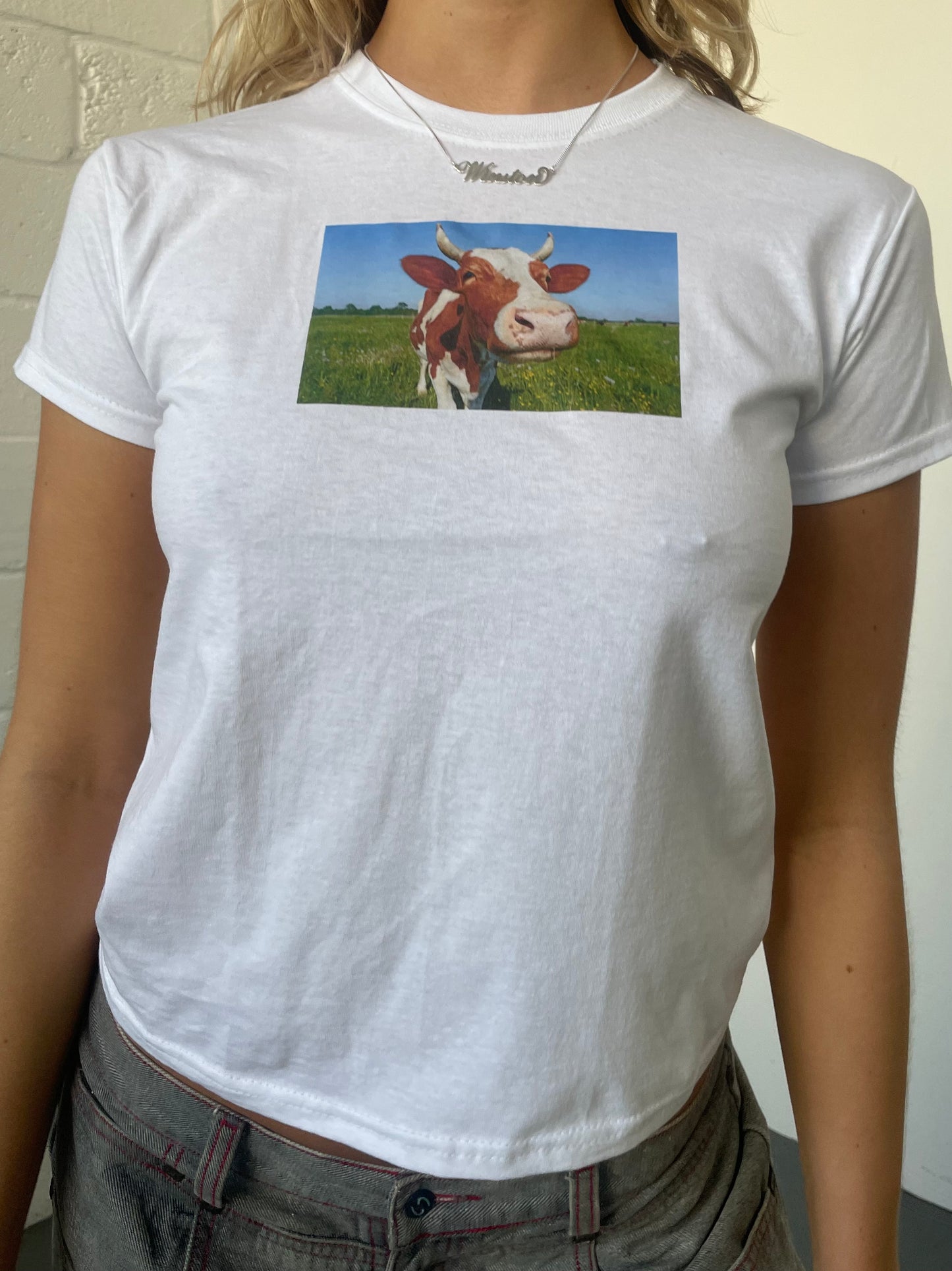 Cow Print Baby Tee