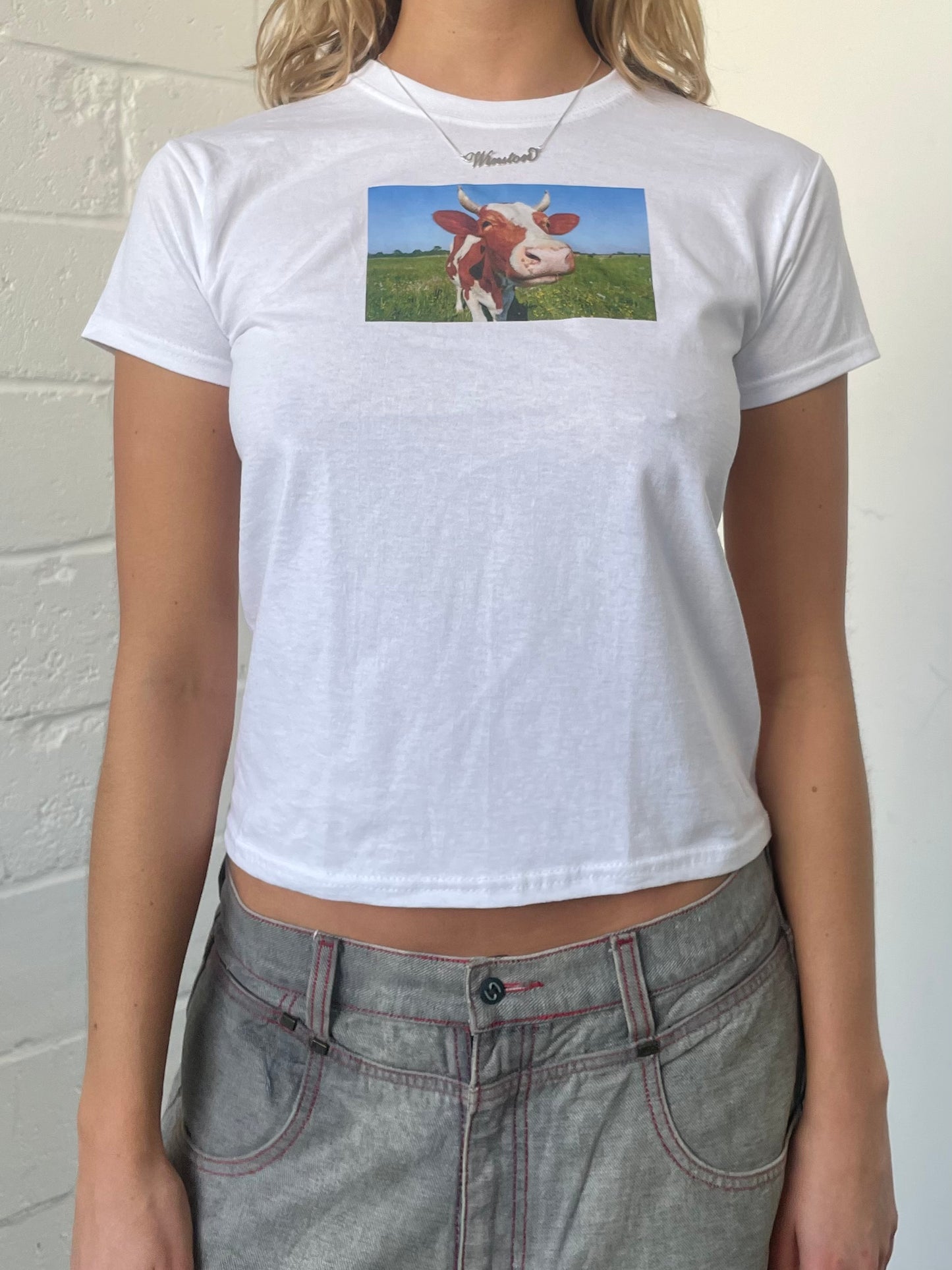 Cow Print Baby Tee