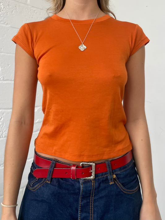 Orange Baby Tee