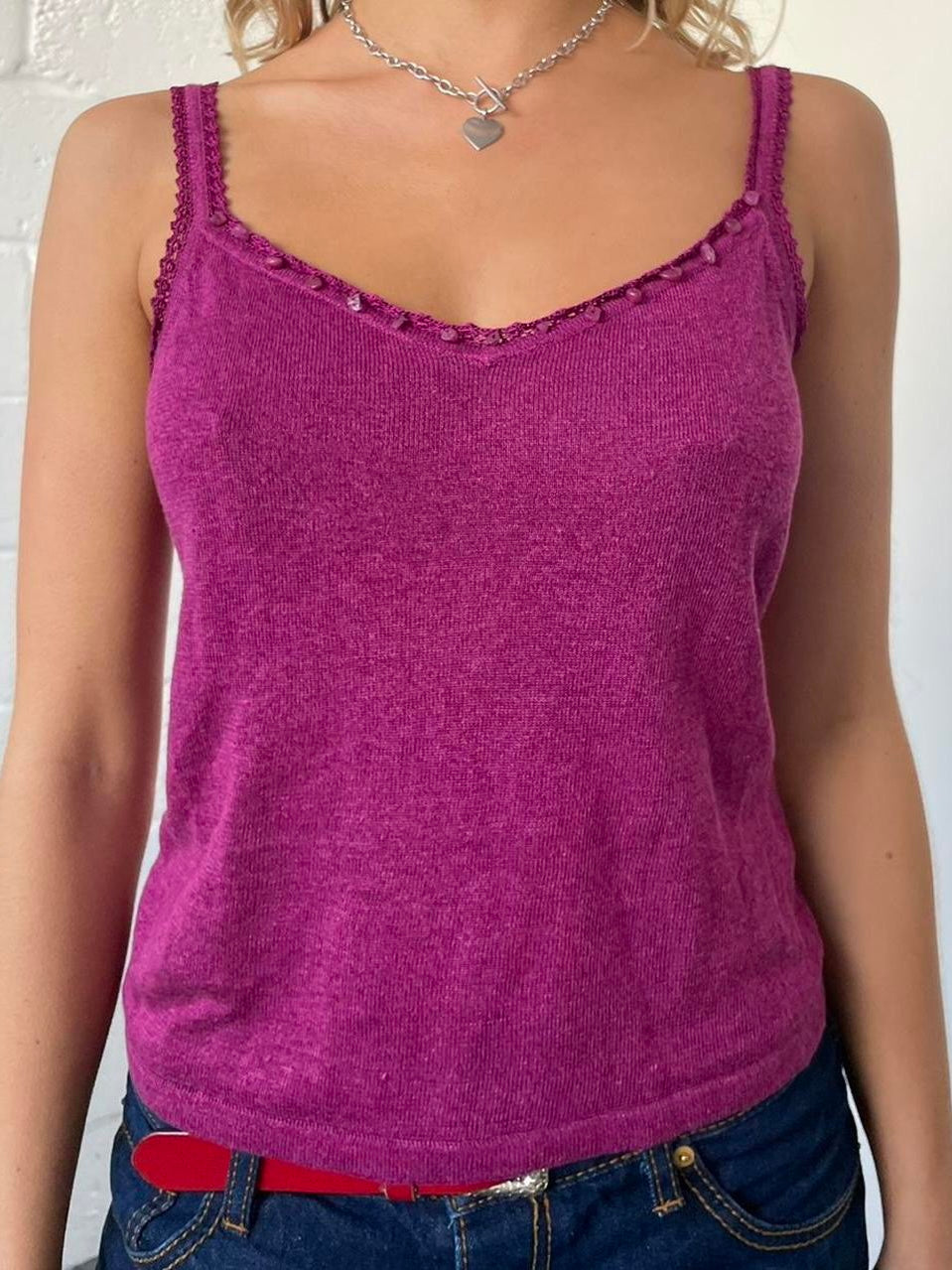 Pink Knitted Cami