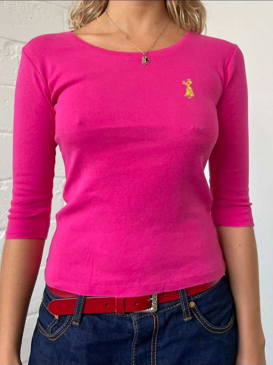 Bright Pink Long Sleeve Tee