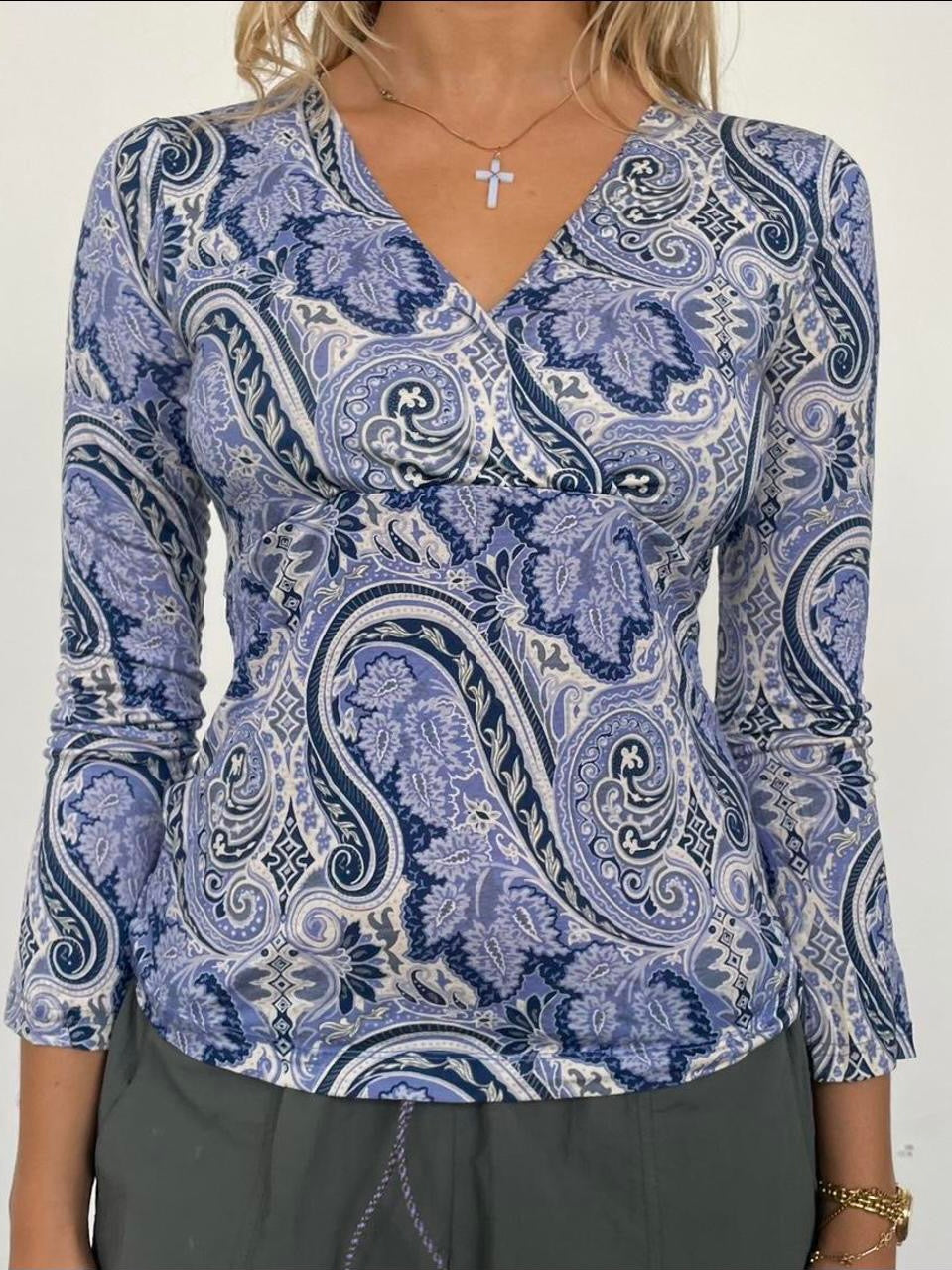 Blue Paisley Blouse