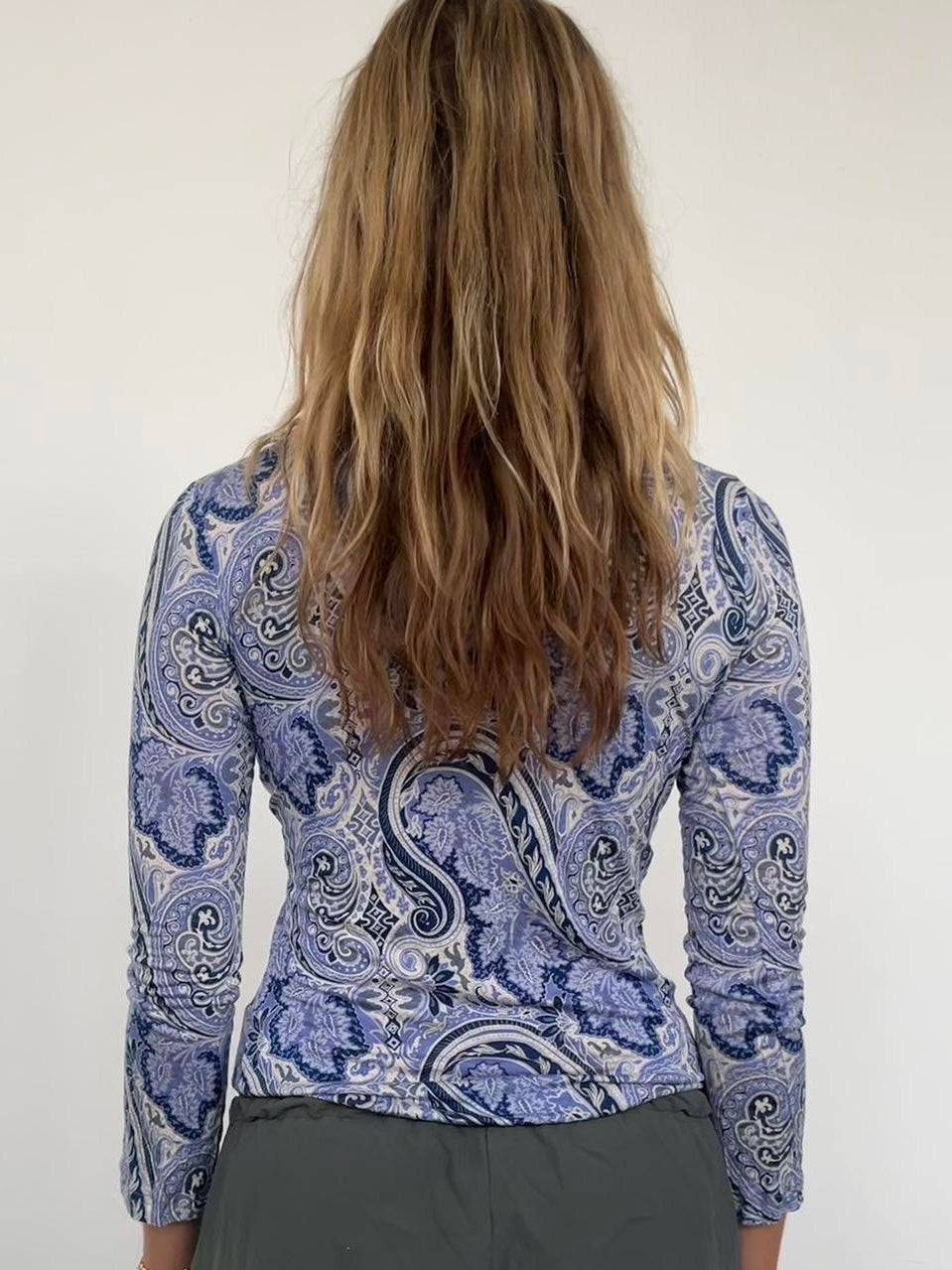 Blue Paisley Blouse