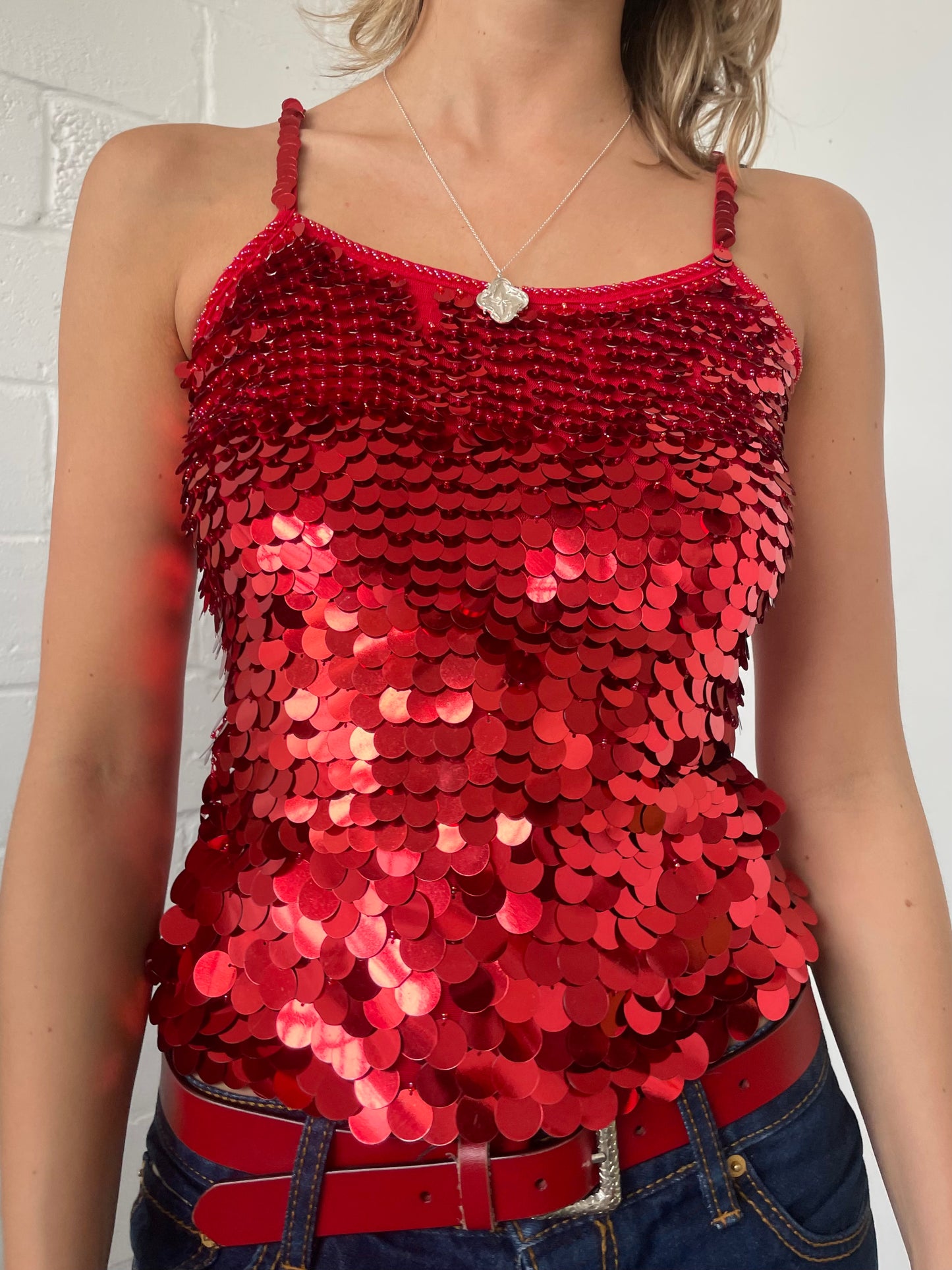 Red Sequin Cami