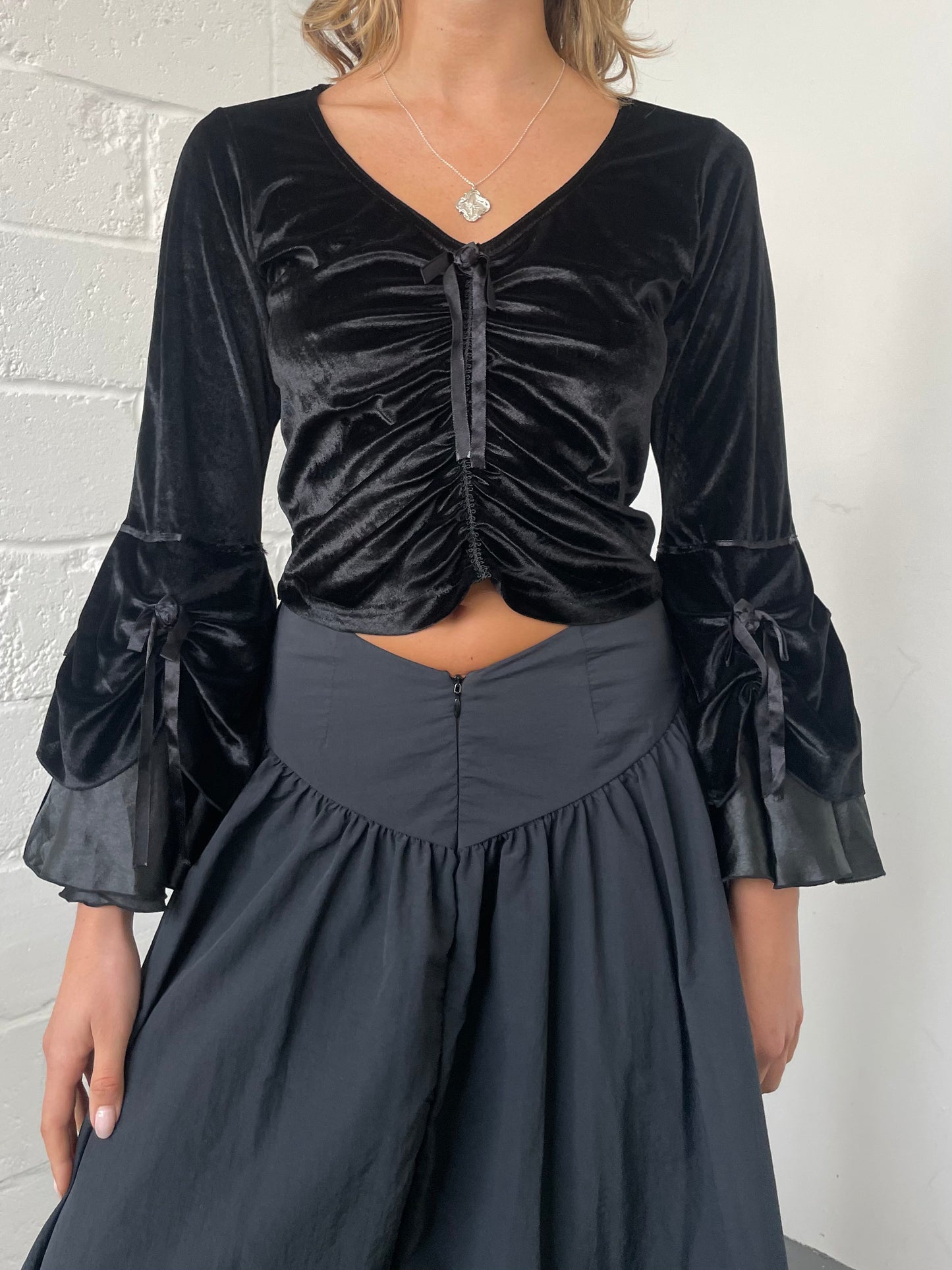 Black Velvet Blouse