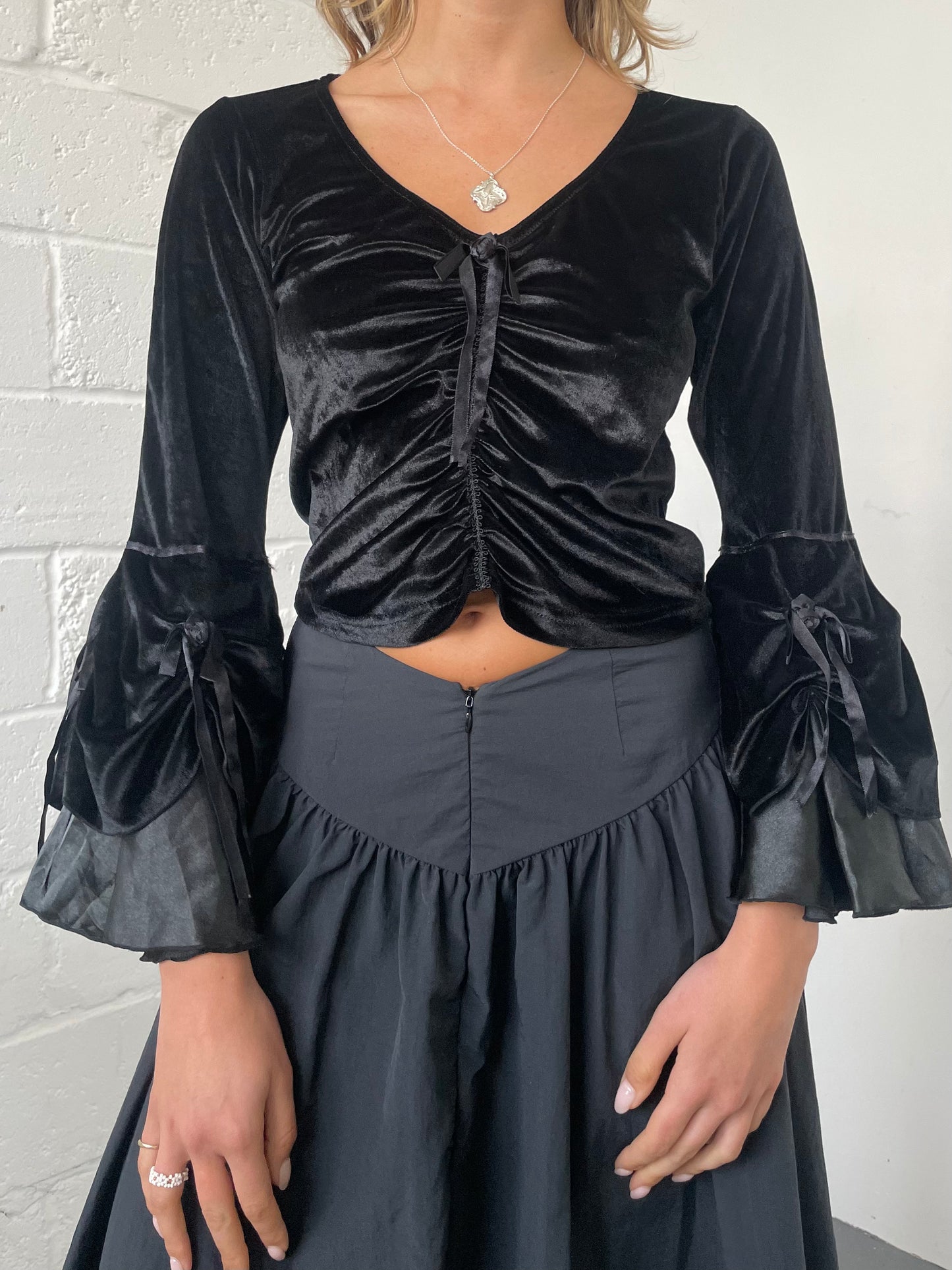 Black Velvet Blouse