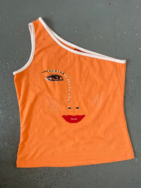 Orange One Shoulder Top