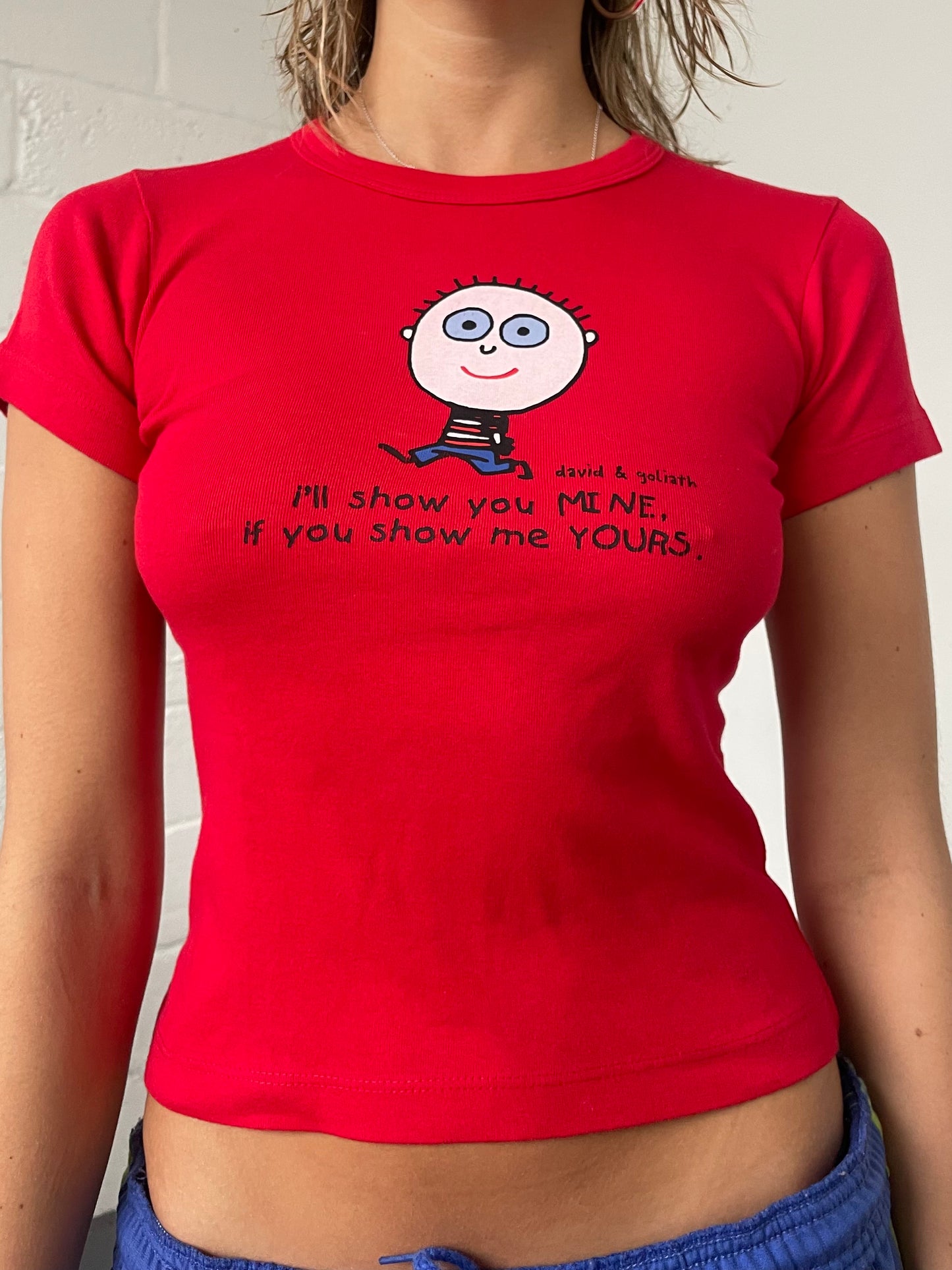 Bright Red Cheeky Baby Tee