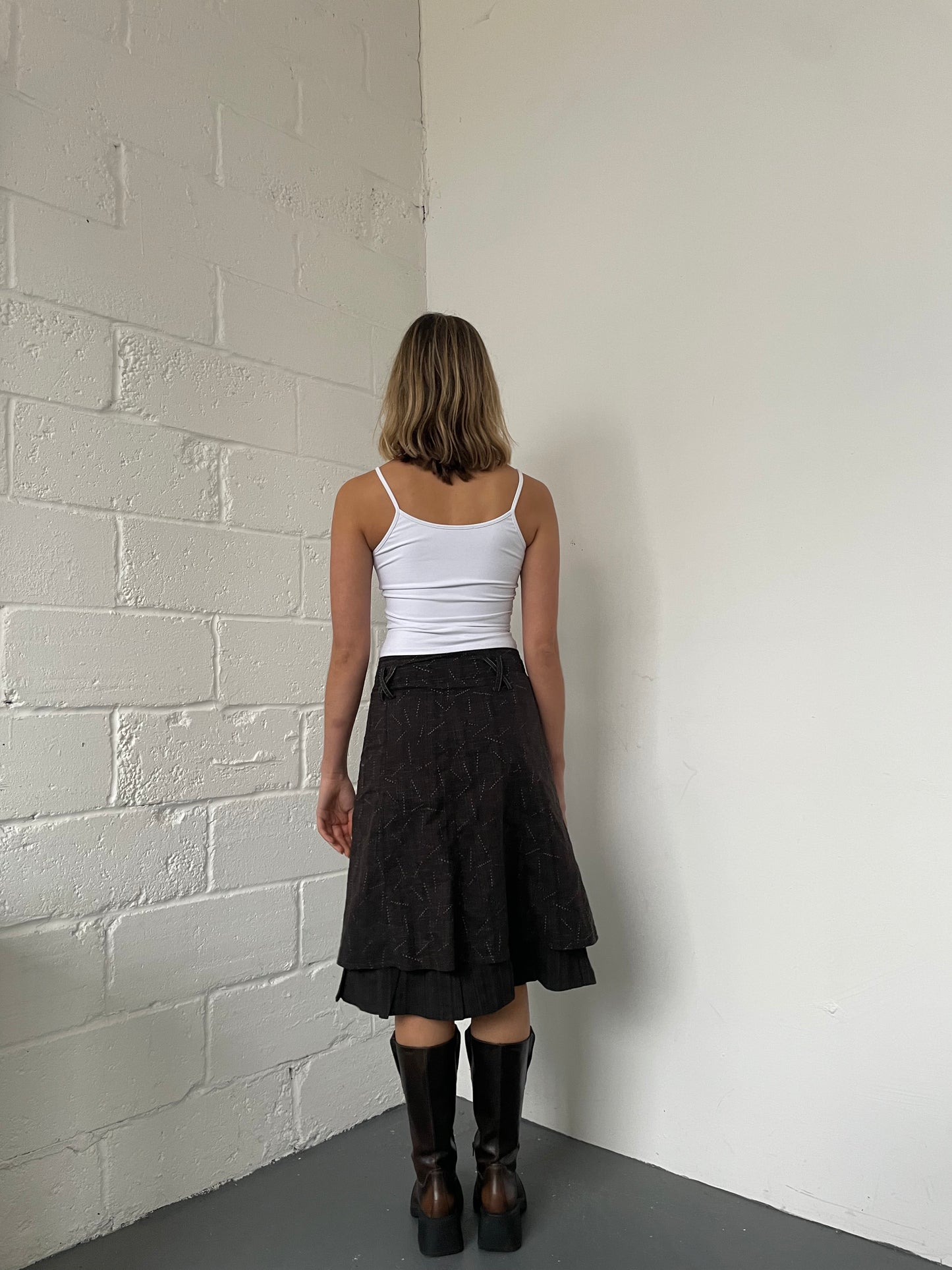 Vintage French Brown Skirt