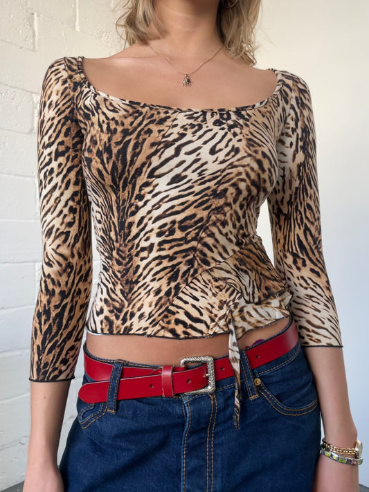 Cheetah Print Blouse