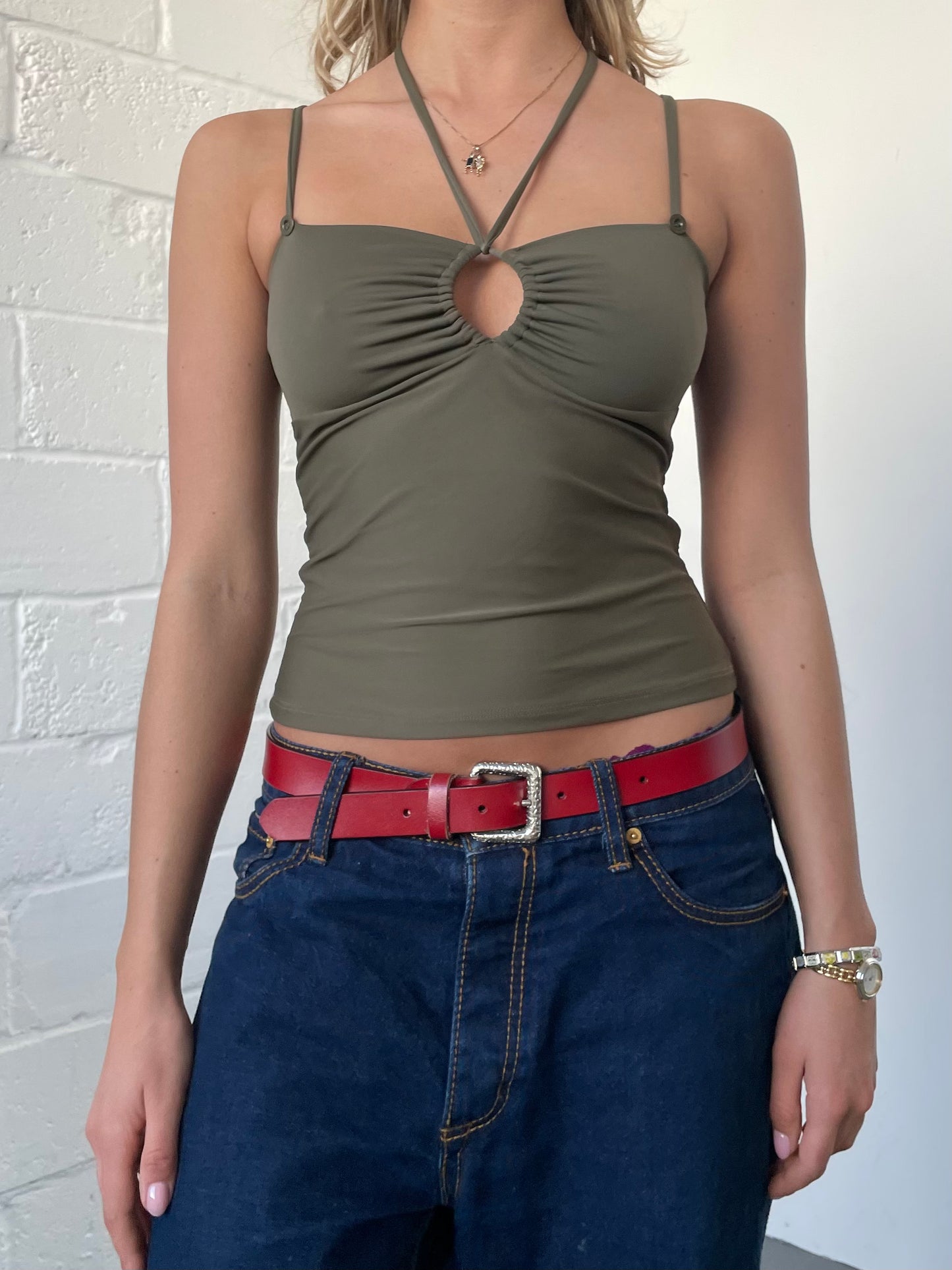 Khaki Slinky Cami