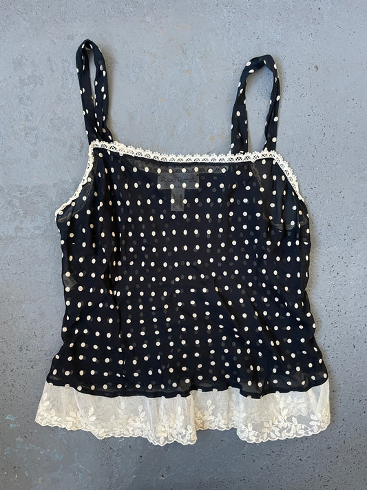 Black Polka Dot Sheer Cami