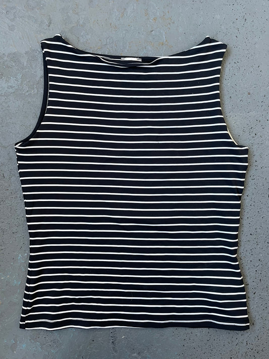 High Neck Stripe Tank