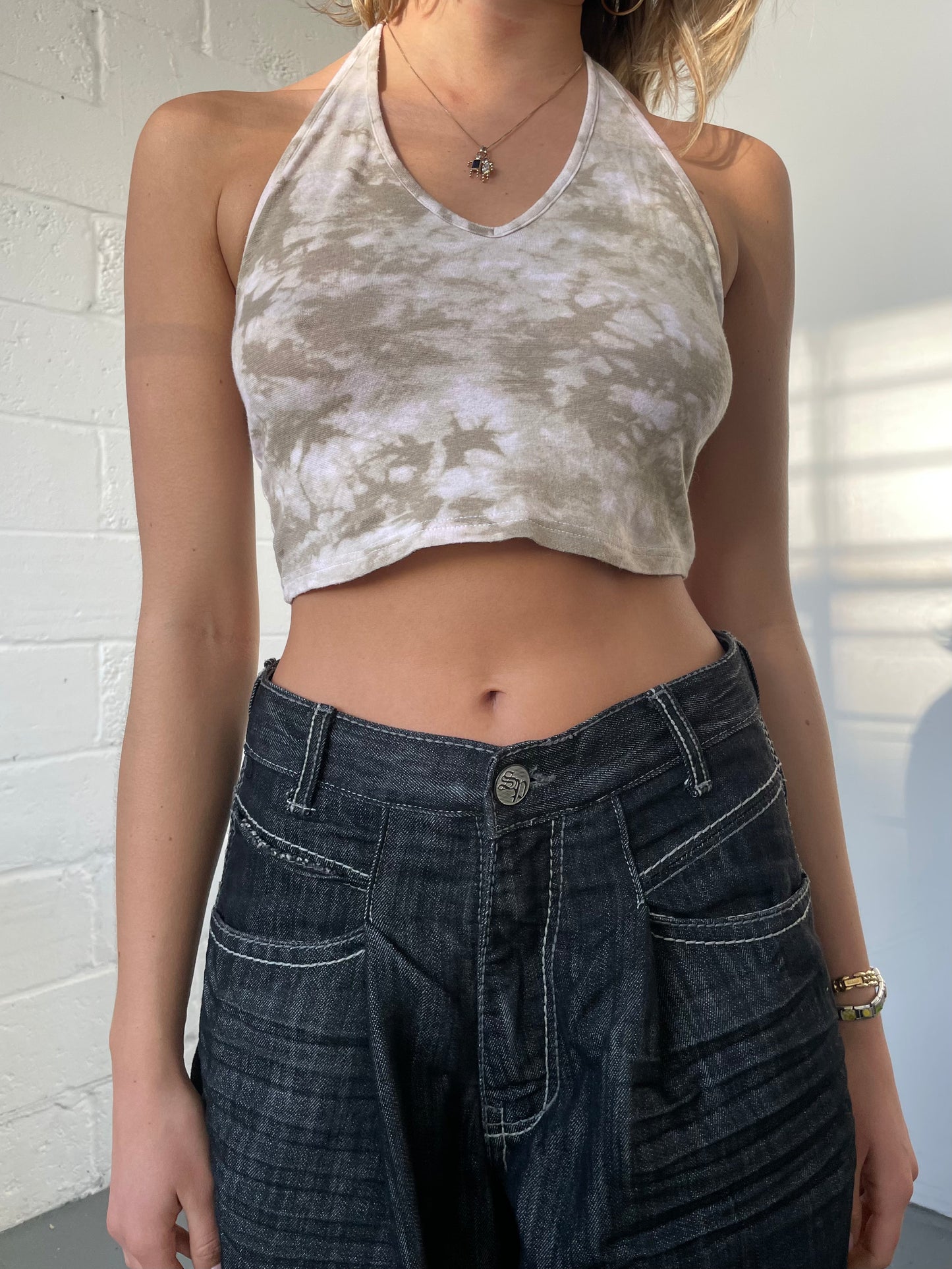 Tie Dye Cropped Halter