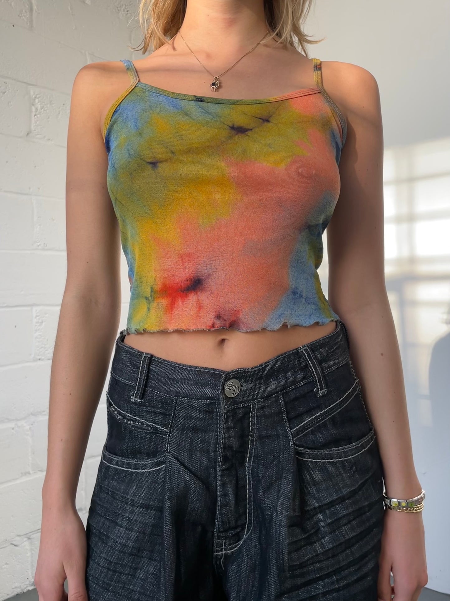 Tie Dye Cropped Vest