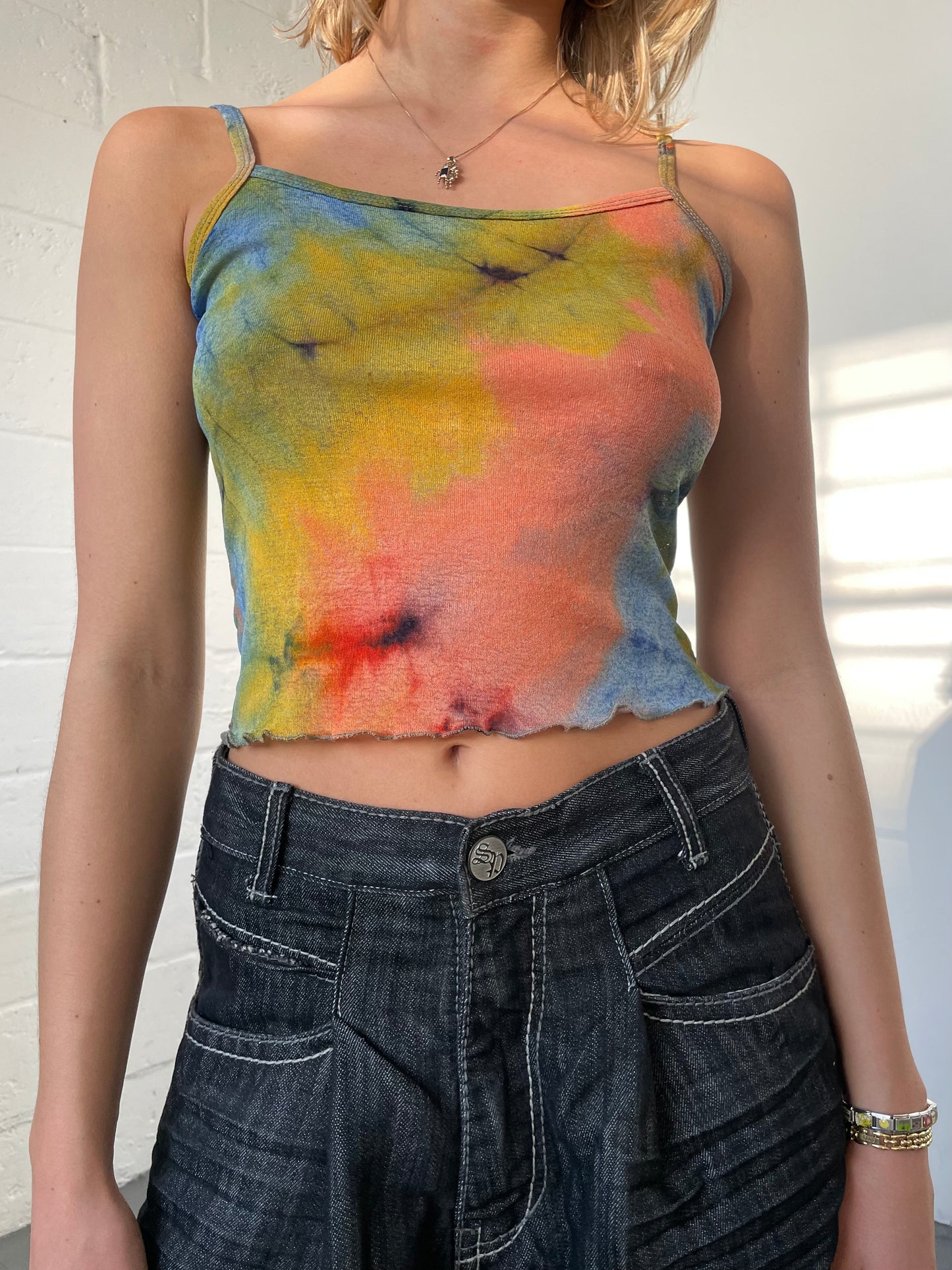 Tie Dye Cropped Vest