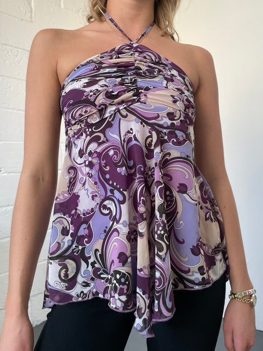 Purple Paisley Halter