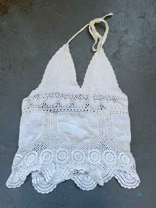 White Crochet Halter